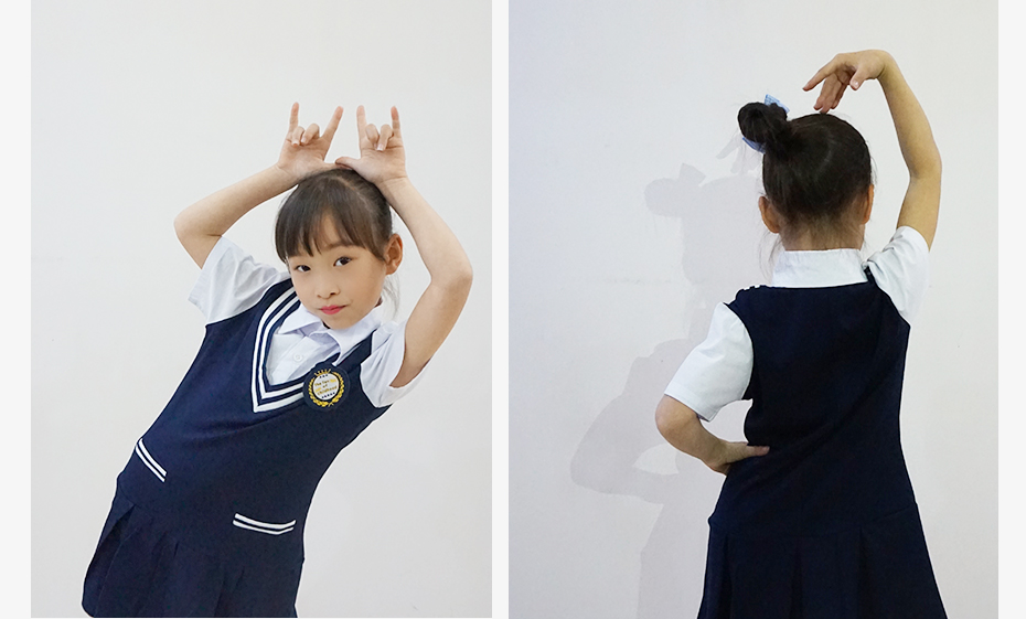 中小學(xué)生夏季校服定制 